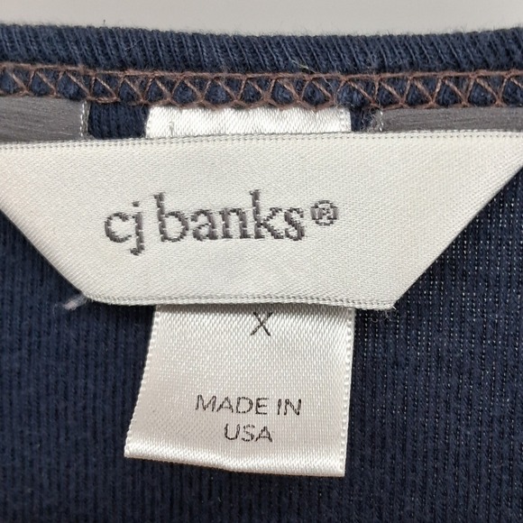 CJ Banks Plus Size X Embellished Graphic Top Bicycle Roses Rhinestones USA Made - Picture 6 of 12